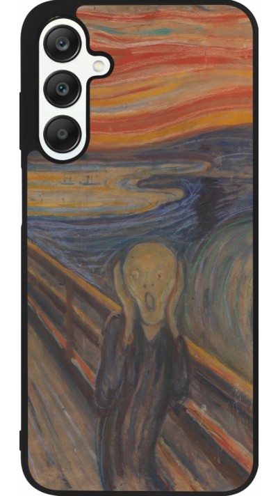 Coque Samsung Galaxy A25 - Silicone rigide noir Tableau art - Le Cri - Edvard Munch