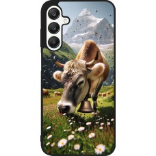 Samsung Galaxy A25 Case Hülle - Silikon schwarz Kuh Berg Wallis