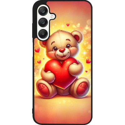 Coque Samsung Galaxy A25 - Silicone rigide noir Valentine 2024 Teddy love