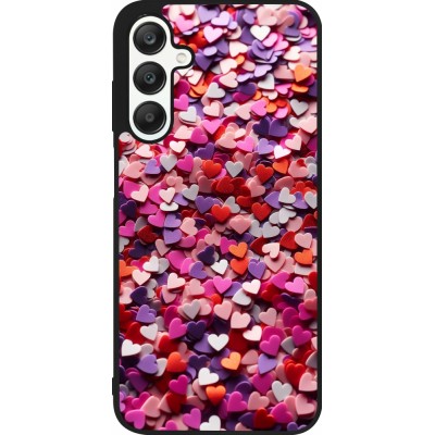 Coque Samsung Galaxy A25 - Silicone rigide noir Valentine 2025 Confetti