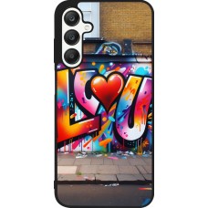 Samsung Galaxy A25 Case Hülle - Silikon schwarz Valentin 2025 Liebe U Tag