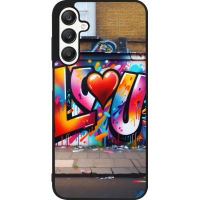 Samsung Galaxy A25 Case Hülle - Silikon schwarz Valentin 2025 Liebe U Tag