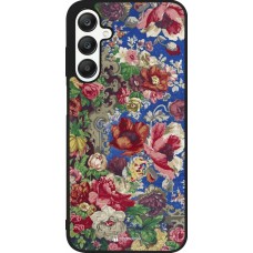 Samsung Galaxy A25 Case Hülle - Silikon schwarz Vintage Art Flowers