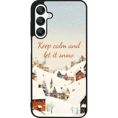 Coque Samsung Galaxy A25 - Silicone rigide noir Winter 25 Winter Keep calm and let it snow