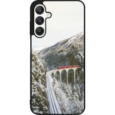 Coque Samsung Galaxy A25 - Silicone rigide noir Winter 25 Winter polar express