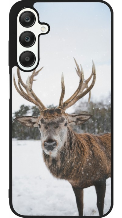 Coque Samsung Galaxy A25 - Silicone rigide noir Winter 25 Winter reindeer