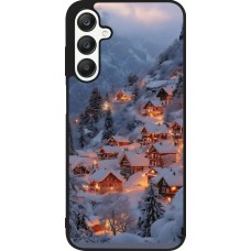Coque Samsung Galaxy A25 - Silicone rigide noir Winter 25 Winter snowy village