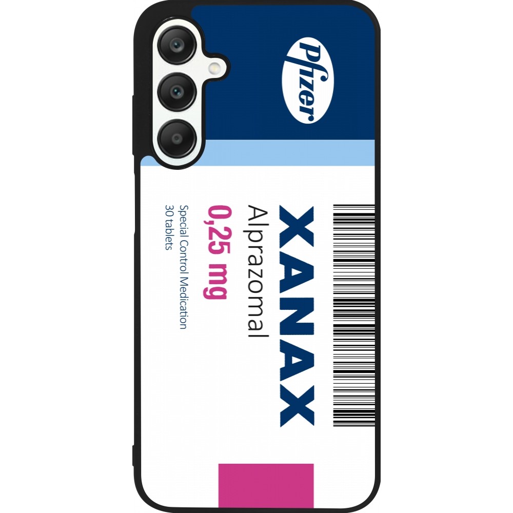 Coque Samsung Galaxy A25 - Silicone rigide noir Xanax Alprazolam 2025
