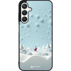 Coque Samsung Galaxy A25 - Silicone rigide noir Noël 2023 Petit Père Flocon