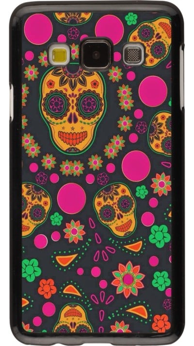 Samsung Galaxy A3 (2015) Case Hülle - Halloween 22 colorful mexican skulls