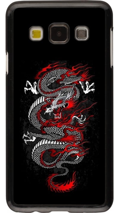 Samsung Galaxy A3 (2015) Case Hülle - Japanese style Dragon Tattoo Red Black