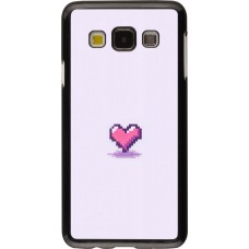 Samsung Galaxy A3 (2015) Case Hülle - Pixel Herz Hellviolett