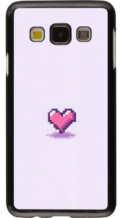 Samsung Galaxy A3 (2015) Case Hülle - Pixel Herz Hellviolett