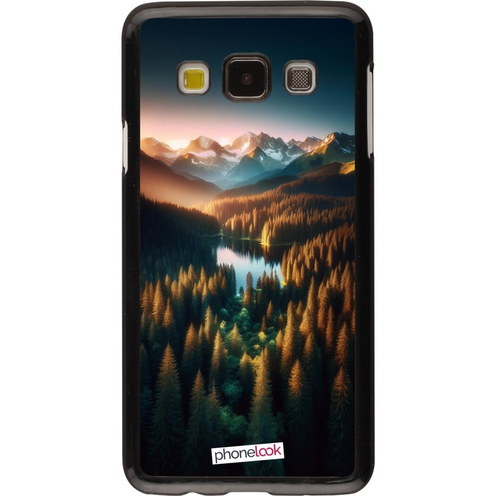 Samsung Galaxy A3 (2015) Case Hülle - Sonnenuntergang Waldsee