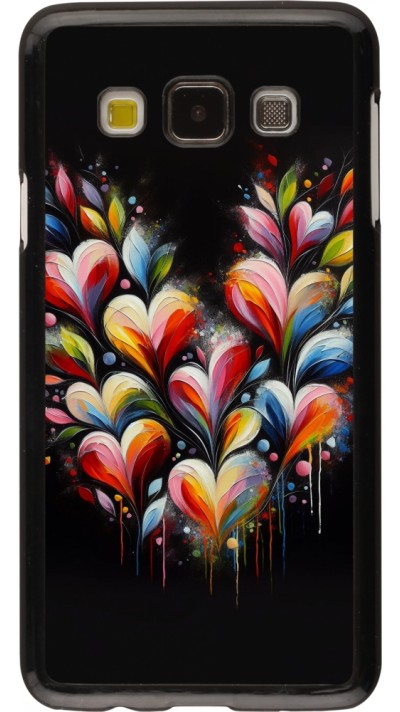 Coque Samsung Galaxy A3 (2015) - Valentine 2024 Coeur Noir Abstrait