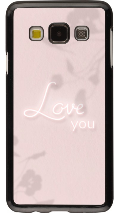 Coque Samsung Galaxy A3 (2015) - Valentine 2023 love you neon flowers shadows