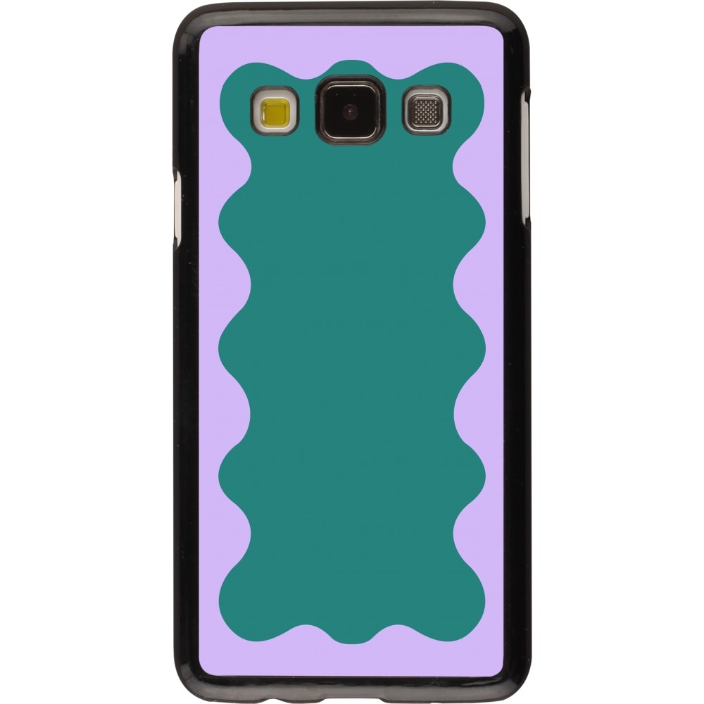 Samsung Galaxy A3 (2015) Case Hülle - Wavy Rectangle Green Purple