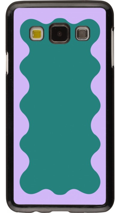 Coque Samsung Galaxy A3 (2015) - Wavy Rectangle Green Purple