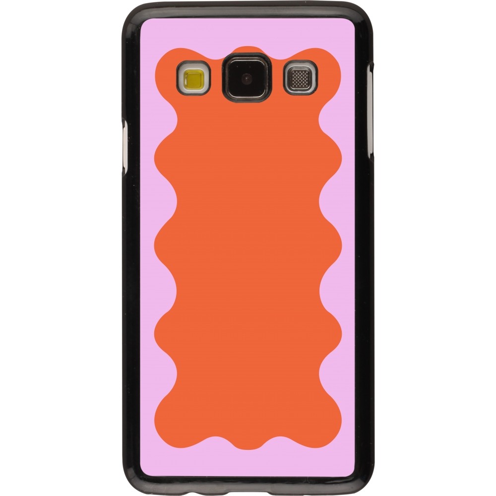 Samsung Galaxy A3 (2015) Case Hülle - Wavy Rectangle Orange Pink