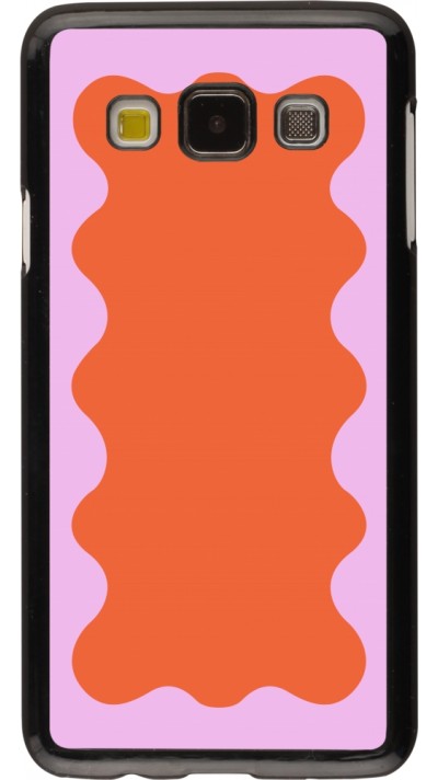 Coque Samsung Galaxy A3 (2015) - Wavy Rectangle Orange Pink