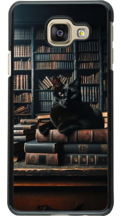 Samsung Galaxy A3 (2016) Case Hülle - Katze Bücher dunkel