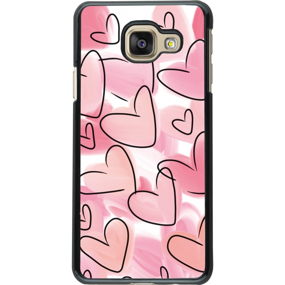 Samsung Galaxy A3 (2016) Case Hülle - Easter 2023 pink hearts