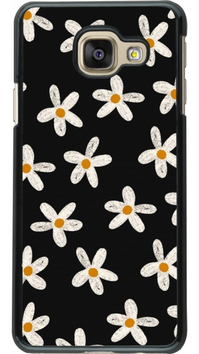 Samsung Galaxy A3 (2016) Case Hülle - Easter 2024 white on black flower