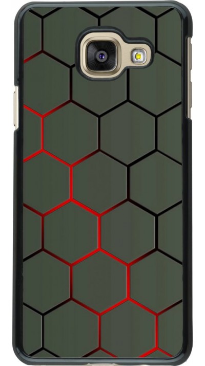 Hülle Samsung Galaxy A3 (2016) - Geometric Line red