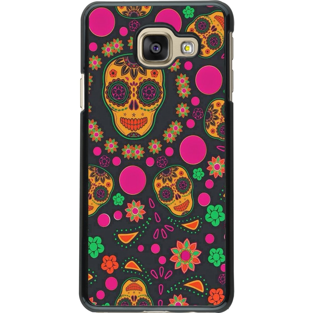 Samsung Galaxy A3 (2016) Case Hülle - Halloween 22 colorful mexican skulls
