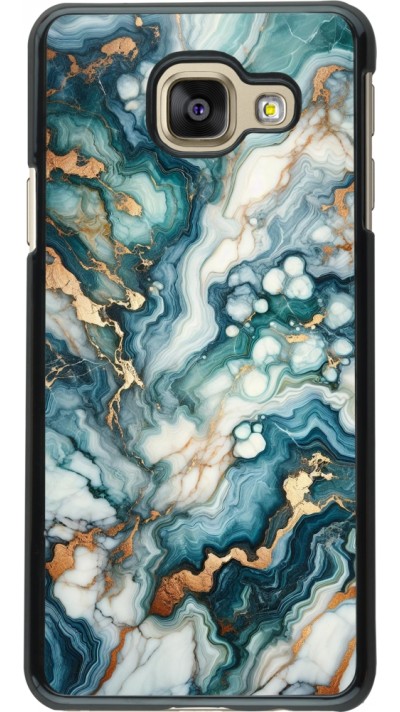 Samsung Galaxy A3 (2016) Case Hülle - Grüner Blauer Goldener Marmor