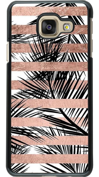 Hülle Samsung Galaxy A3 (2016) - Palm trees gold stripes