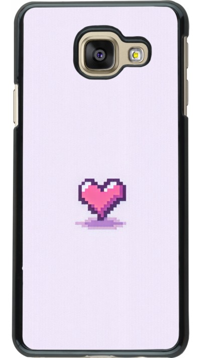 Coque Samsung Galaxy A3 (2016) - Pixel Coeur Violet Clair