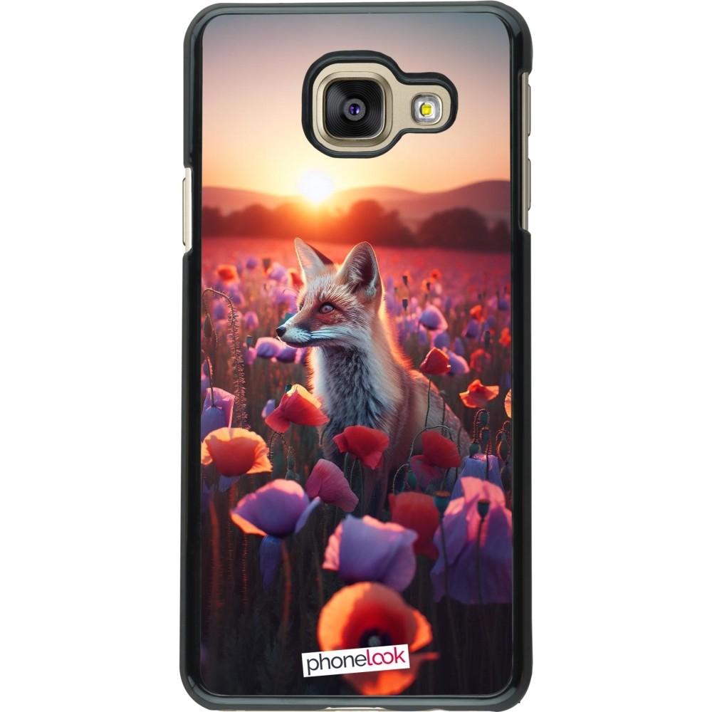 Samsung Galaxy A3 (2016) Case Hülle - Purpurroter Fuchs bei Dammerung