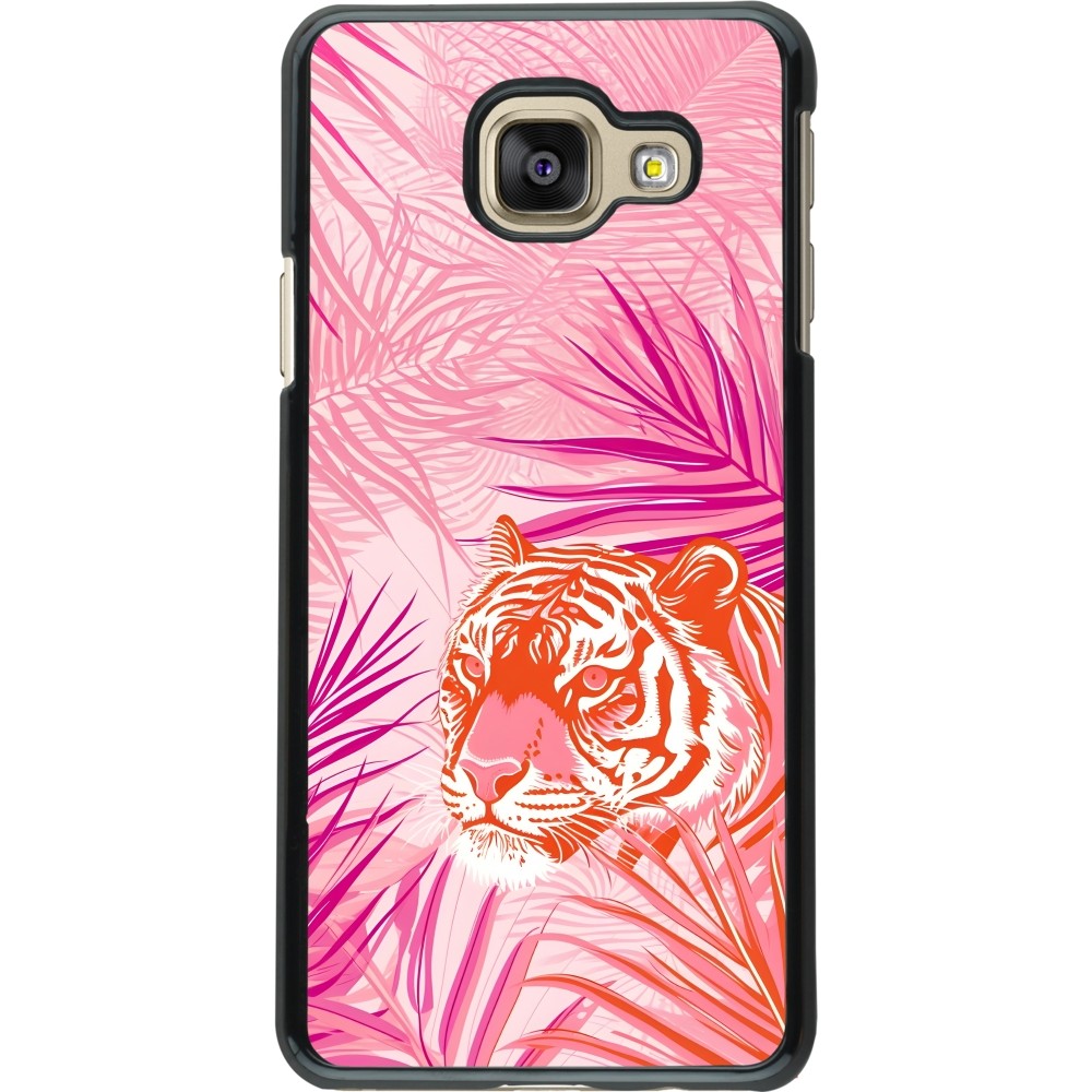 Samsung Galaxy A3 (2016) Case Hülle - Tiger Palmen rosa
