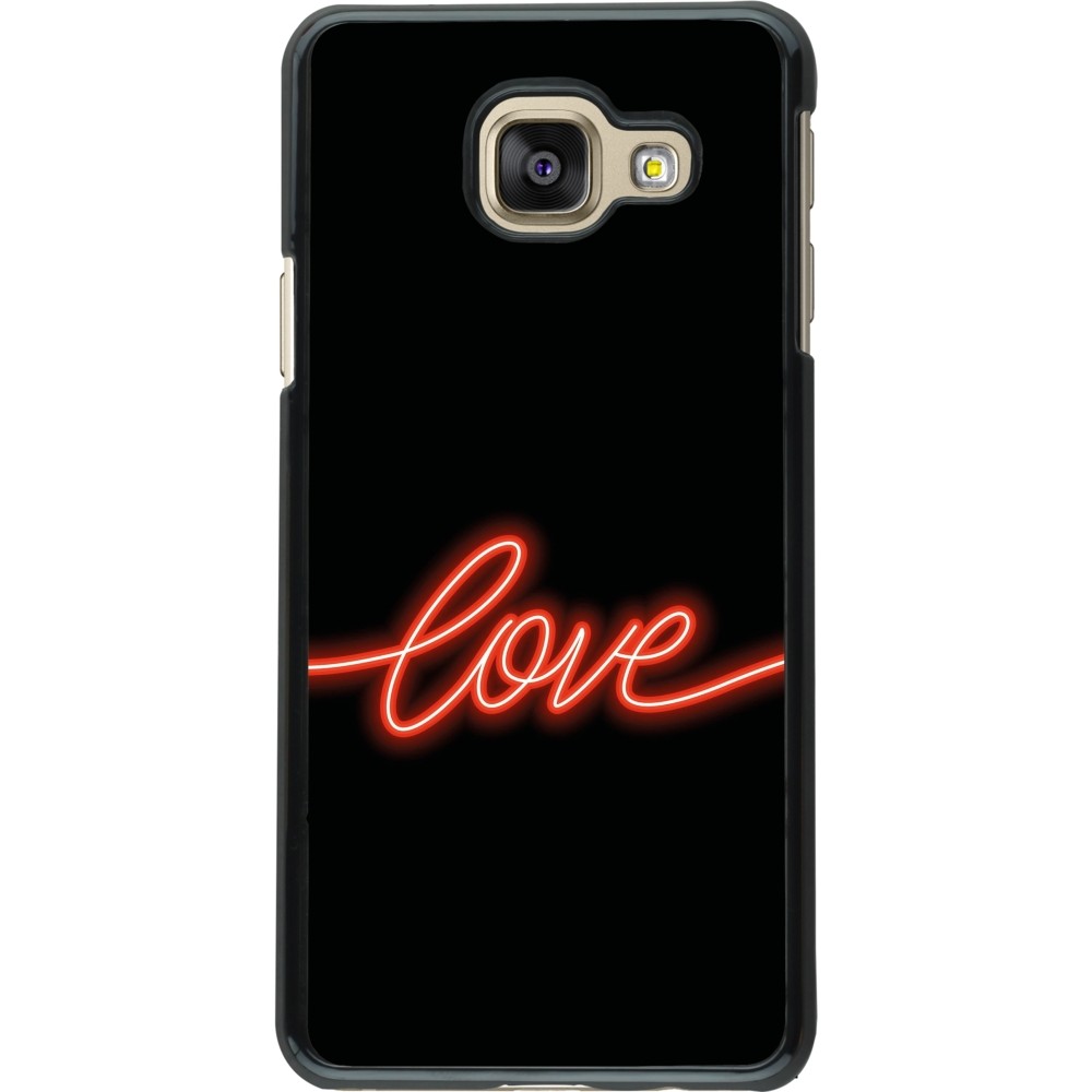 Samsung Galaxy A3 (2016) Case Hülle - Valentine 2023 neon love