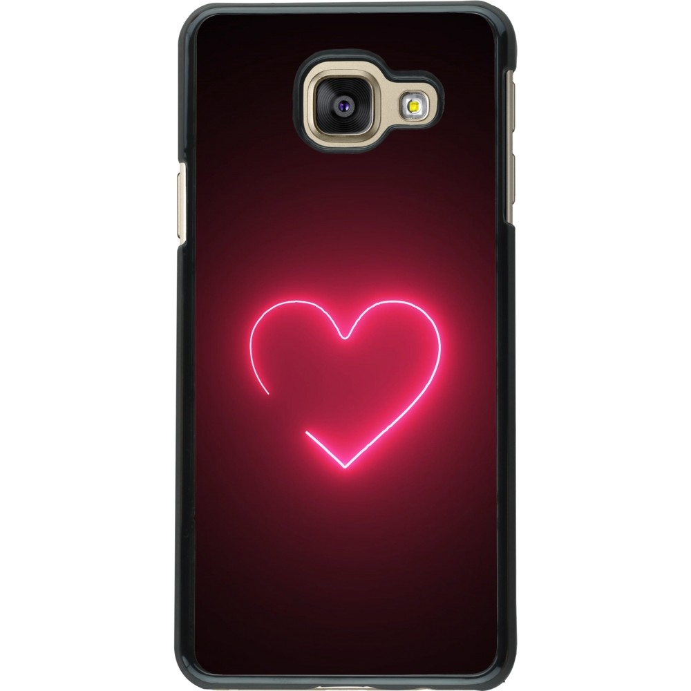 Samsung Galaxy A3 (2016) Case Hülle - Valentine 2023 single neon heart