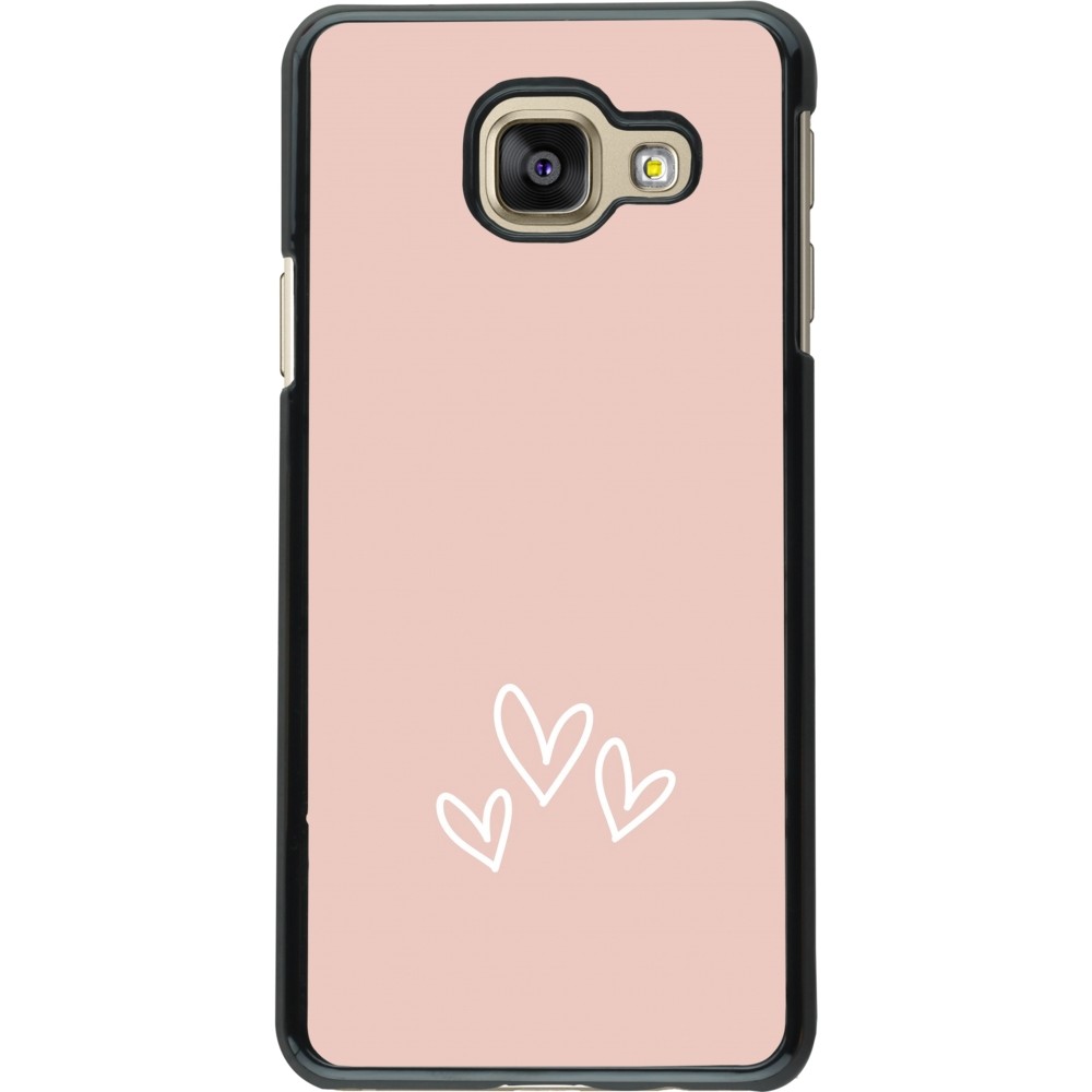 Samsung Galaxy A3 (2016) Case Hülle - Valentine 2023 three minimalist hearts