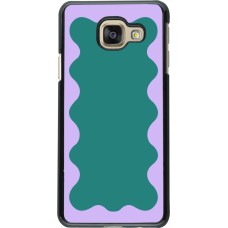 Samsung Galaxy A3 (2016) Case Hülle - Wavy Rectangle Green Purple