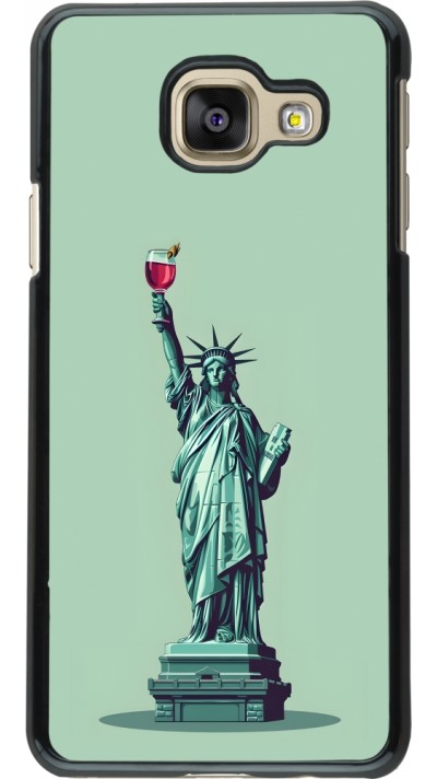 Samsung Galaxy A3 (2016) Case Hülle - Freiheitsstatue mit einem Glas Wein