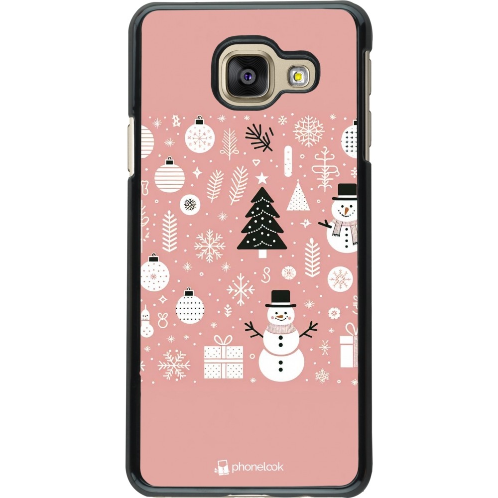 Samsung Galaxy A3 (2016) Case Hülle - Weihnachten 2024 Rose Schneemann Weihnachten