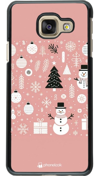 Samsung Galaxy A3 (2016) Case Hülle - Weihnachten 2024 Rose Schneemann Weihnachten