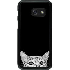 Hülle Samsung Galaxy A3 (2017) - Cat Looking Up Black