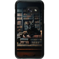 Samsung Galaxy A3 (2017) Case Hülle - Katze Bücher dunkel
