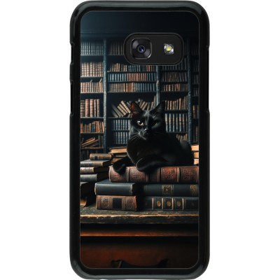 Samsung Galaxy A3 (2017) Case Hülle - Katze Bücher dunkel
