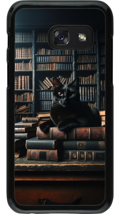 Samsung Galaxy A3 (2017) Case Hülle - Katze Bücher dunkel