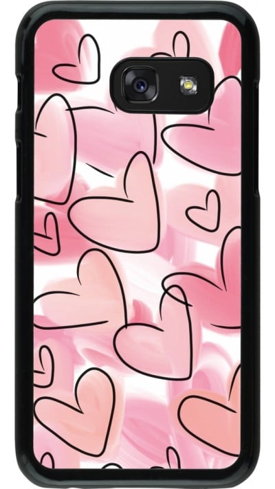 Samsung Galaxy A3 (2017) Case Hülle - Easter 2023 pink hearts