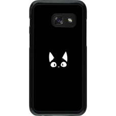 Hülle Samsung Galaxy A3 (2017) - Funny cat on black