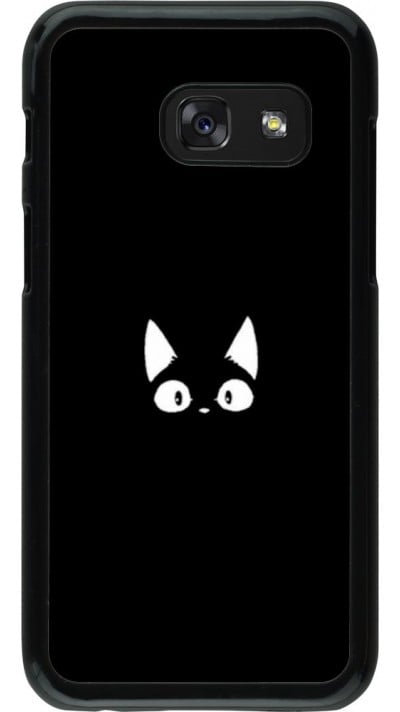 Hülle Samsung Galaxy A3 (2017) - Funny cat on black