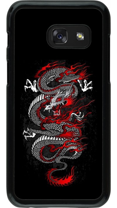 Samsung Galaxy A3 (2017) Case Hülle - Japanese style Dragon Tattoo Red Black