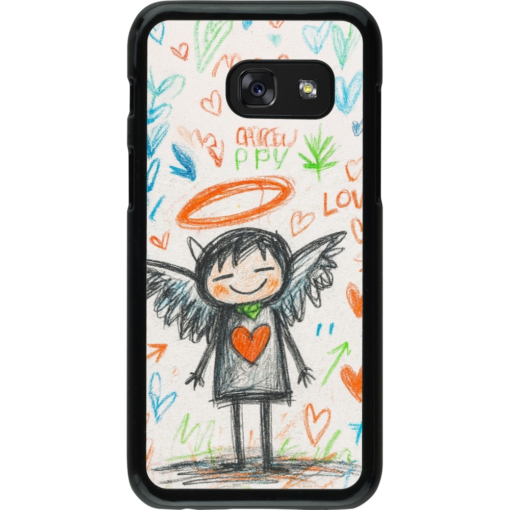 Samsung Galaxy A3 (2017) Case Hülle - Little Angel Sketch Love